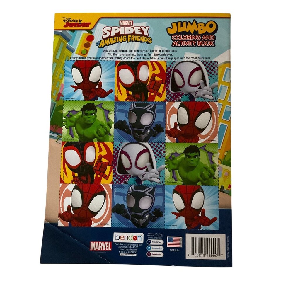Spidey and His Amazing Friends Activity Bundle – Jumbo Coloring Book, 10 Crayons - Picture 3 of 7